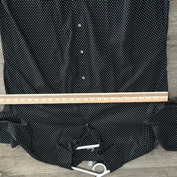 Foxcroft Wrinkle-Free Polka Dot Button-Up Shirt - Size 14W - Picture 9 of 10